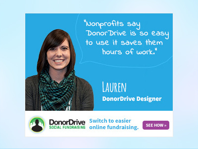 Switch Campaign ads banner ads blue donordrive handwriting interactive switch
