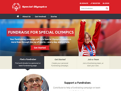 Special Olympics Inc. banner black blur carousel donordrive red ribbon slider specialolympics