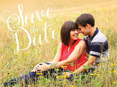 Save the Date engaged photography save the date typography wedding
