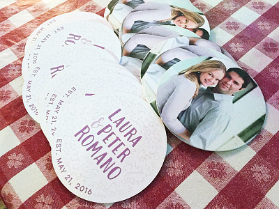 Wedding Coasters coaster drinks embellishment italian purple typography wedding wedding design