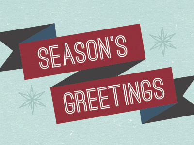 Season's Greetings banner card holiday