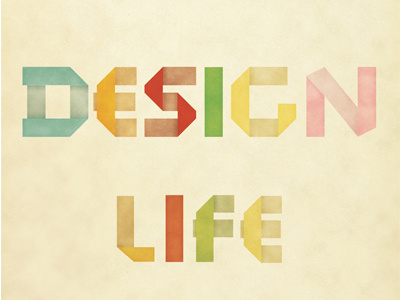 Design Life digital art graphic design neon poster typography