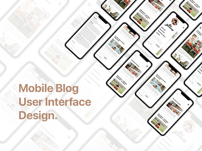 User Interface Design for Website Blog Mobile View adobe xd blog blog design design illustration landing page mobilewebdesign personal web ui webdesign