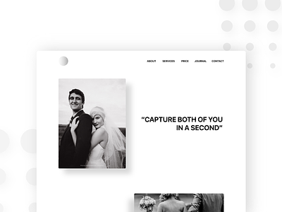 Landing Page Web Wedding Photography black and white landing design landing page landing page concept web design web design for photo web ui design wedding photography