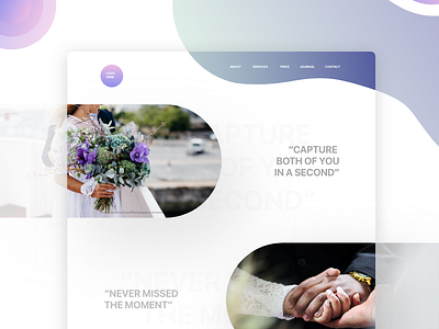 Landing Page Wedding Photography adobe xd colorful design design graphic design landing page personal web ui design ui design challenge ui designer web design web designer wedding photo wedding photography