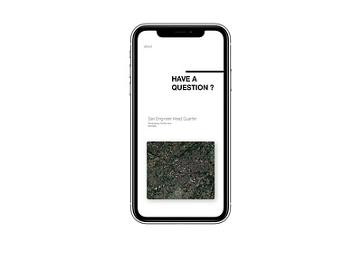Contact Page UI iPhone X With Mockup
