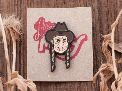 Little Willie Enamel Pin altcountry art country enamel outlaw pin texas wearable willie