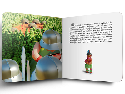 Discovery of America - Children's book #8 3d 3d art blender children design editorial graphic illustration kids low poly