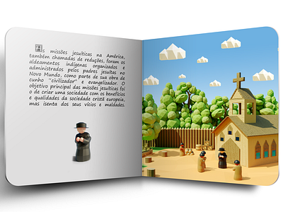 Discovery of America - Children's book #9 3d art blender childrens book childrens illustration design editorial game art illustration kids low poly magazine