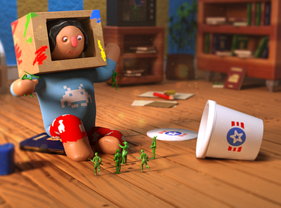 Strange Dream - 3D Illustration #1 3d 3d art 3d artist blender game art illustration kids art render