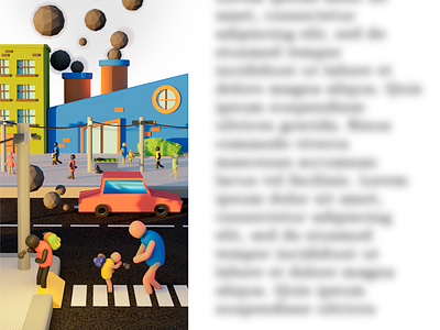 Editorial 3D Illustration - Editora Positivo #4 3d 3d art blender children design editorial game art illustration low poly magazine render