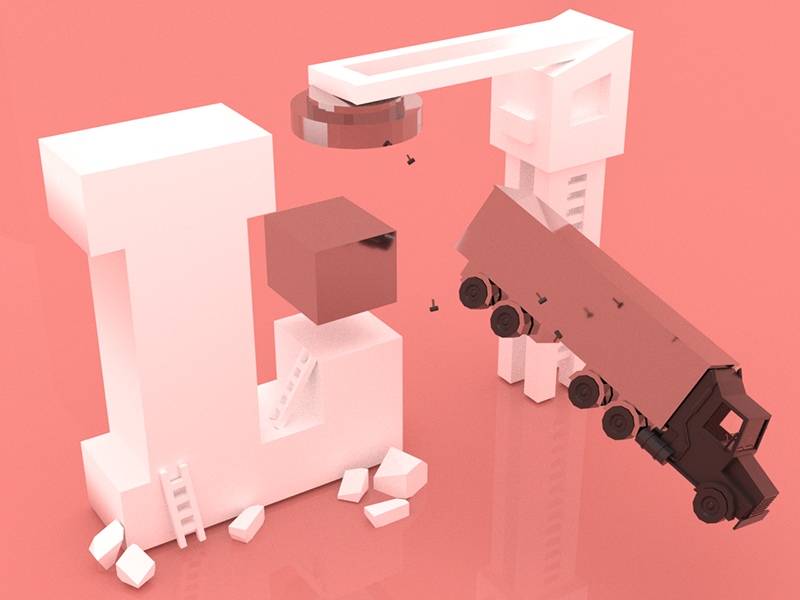 3D typographic ligature by João Salomão on Dribbble