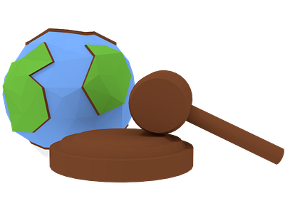 International rights - 3D Illustration 3d blender illustration isometric low poly web world