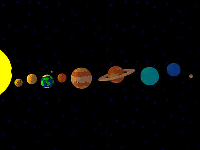 Low Poly Solar system -  3D Illustration