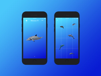 Finny animal dolphin game mobile game ui ux