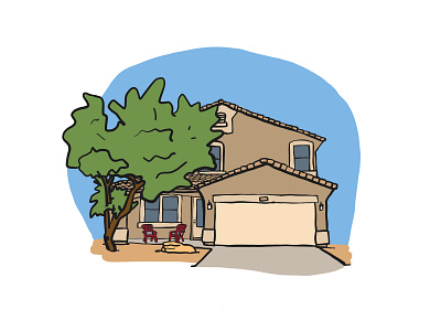 Arizona Home flat illustration