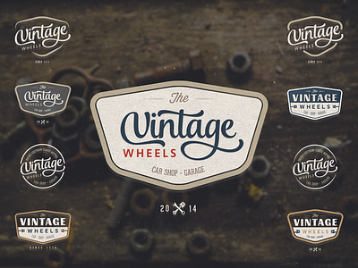 Retro Logo Badge - Car Shop Garage badge car garage logo retro shop vintage wheels workshop