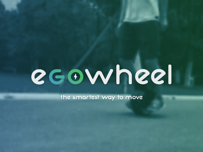 WIP - eGO Wheel logo electric vehicle logo blue green energy ride bike