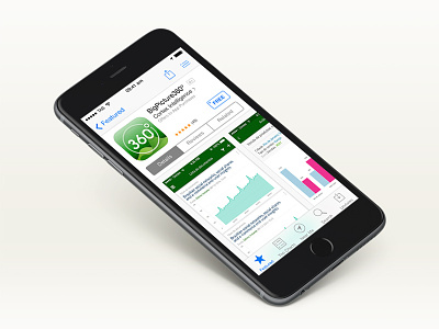 Business Intelligence Platform app green icon iphone screen store