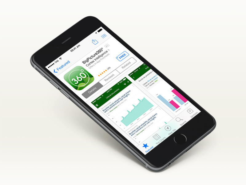 Business Intelligence Platform green iphone screen store app icon