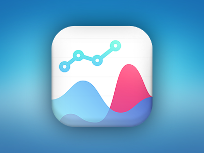 Business Intelligence Mobile App analysis app application blue blur gradient icon ios mobile pink