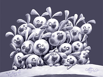 Baby boom character design digital art illustration rabbits