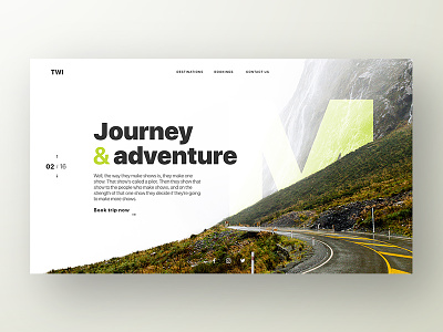 TWI Travel featured page design travel ui ux