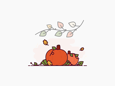 Pumpkin icon autumn autumn leaves icon illustration pumpkin vector