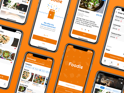 Foodie - Food Delivery app daily ui delivery food food app food delivery food delivery app foodie ui ux