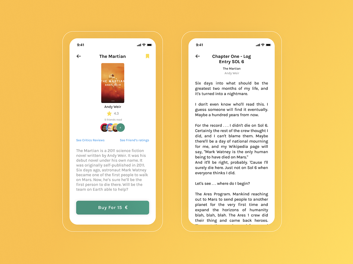 Bookshelf Reading App by Alicja Gancarz for Softnauts on Dribbble