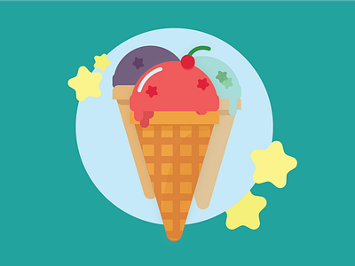 🍦 I scream ice cream! adobe illustrator ice cream icecream icon illustration 🍦