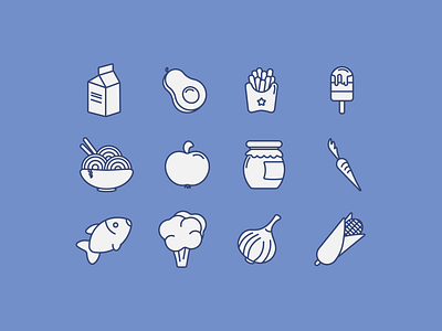 Food icons set