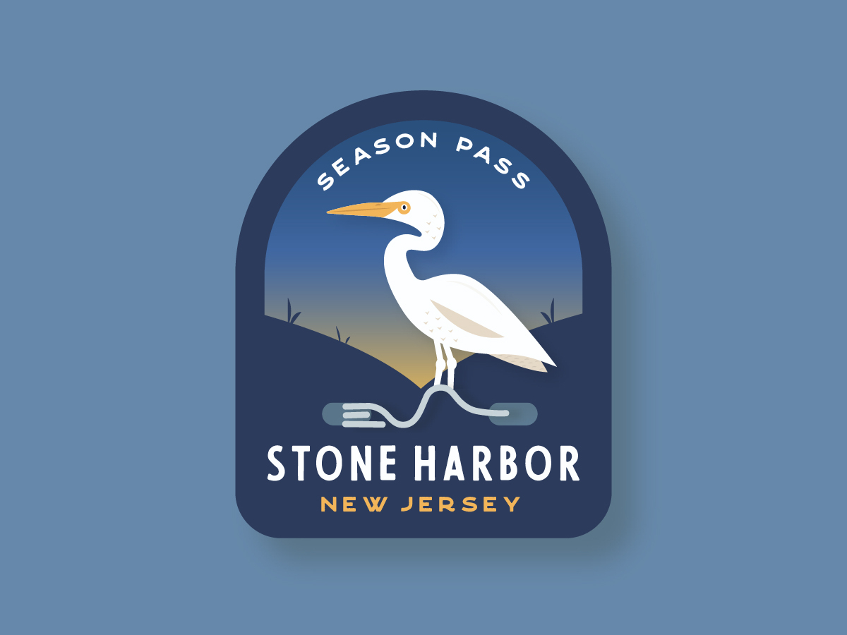 Stone Harbor Beach Tag by Hollis Campbell on Dribbble