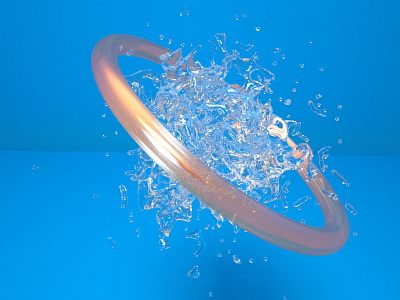 Water 3d 3d art abstract code design houdini pretty procedural redshift render ring water