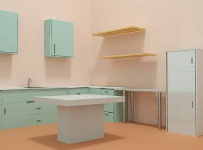 Kitchen 3d 3d art kitchen render