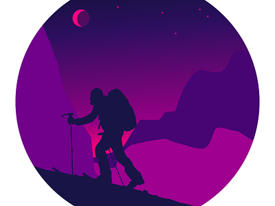 touring - purple. illustration for use on a personal website