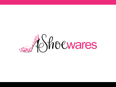 Feminine logo design dots feminine heels logo design pink playful shoes