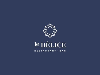 Le Délice abstract bar branding design form identity logo logo design logotype mark mountain mountains restaurant