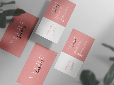 business cards for vishe branding graphic design logo