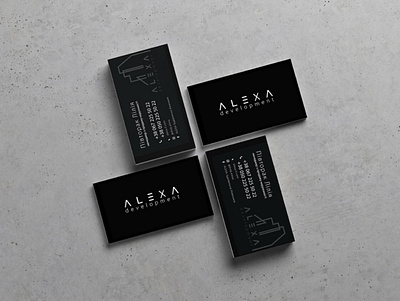 business cards for development alexa branding graphic design logo