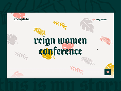 Reign Women Conference 2020 Branding + Lander brand branding church conference edgy feminine girl homepage identity interaction logo system ui userinterface video webflow webpage website women