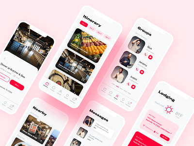 TSE Retreat App app concept app design app ui brand identity branding designagency development identity design ios app itinerary message app red retreat ui uidesign user flow userinterface ux ux strategy web app