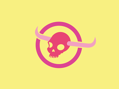 Horned Skull Logo branding design icon illustration logo simple skull skull logo