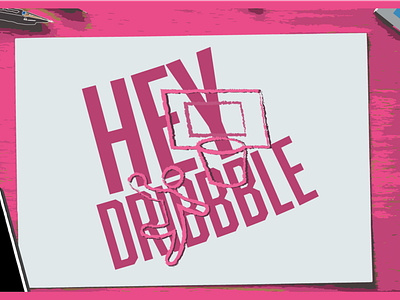 Is this thing on? dribbble first shot illustration