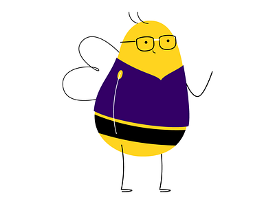 sup-ee! bee hi illustration nerd sup vector