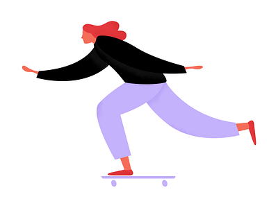 sk8r gurl girl illustration skate vector