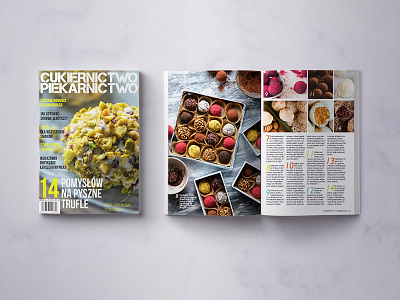 Magazine Sweets Bakery cover design indesign magazine sweets