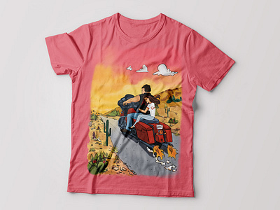 t-shirt design cartoon digital digital 2d digital painting graphic design painting shirtdesign summer sunset t shirt t shirt design