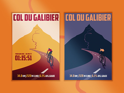 Cycling Climbs posters 2d adobe illustrator bike climbs cycling design graphic design illustration illustrator prints vector