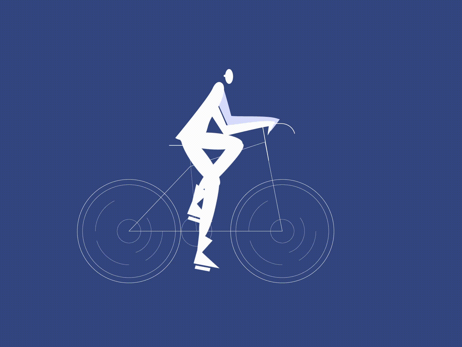 CYCLIST bicycle bike blue cycling cyclist graphic design illustration illustrator motion motion design motion graphic simple speed sports summer vector